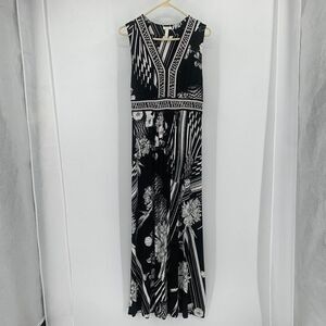 Soma Black n White Sleeveless Maxi Dress Small
